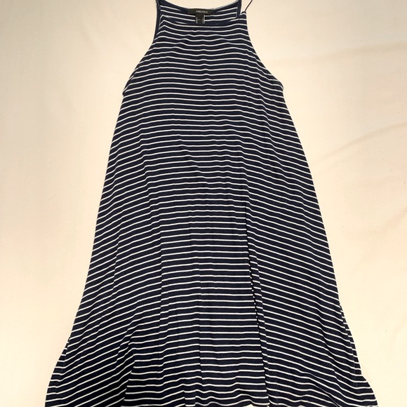 *3/$18* F21 Navy & White Swing Dress - Picture 3 of 3